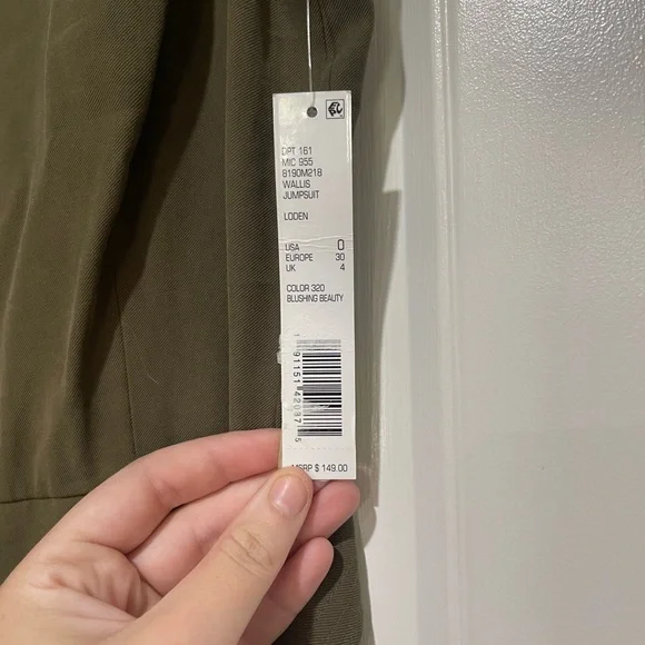 NWT Antonio Melani Wallis Jumpsuit Olive - Picture 4 of 4